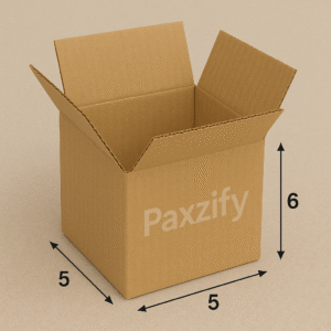 Buy 3-Ply 5×5×6 inches Brown Corrugated Boxes