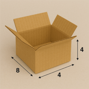 Buy 3-Ply 8×4×4 inches Brown Corrugated Boxes